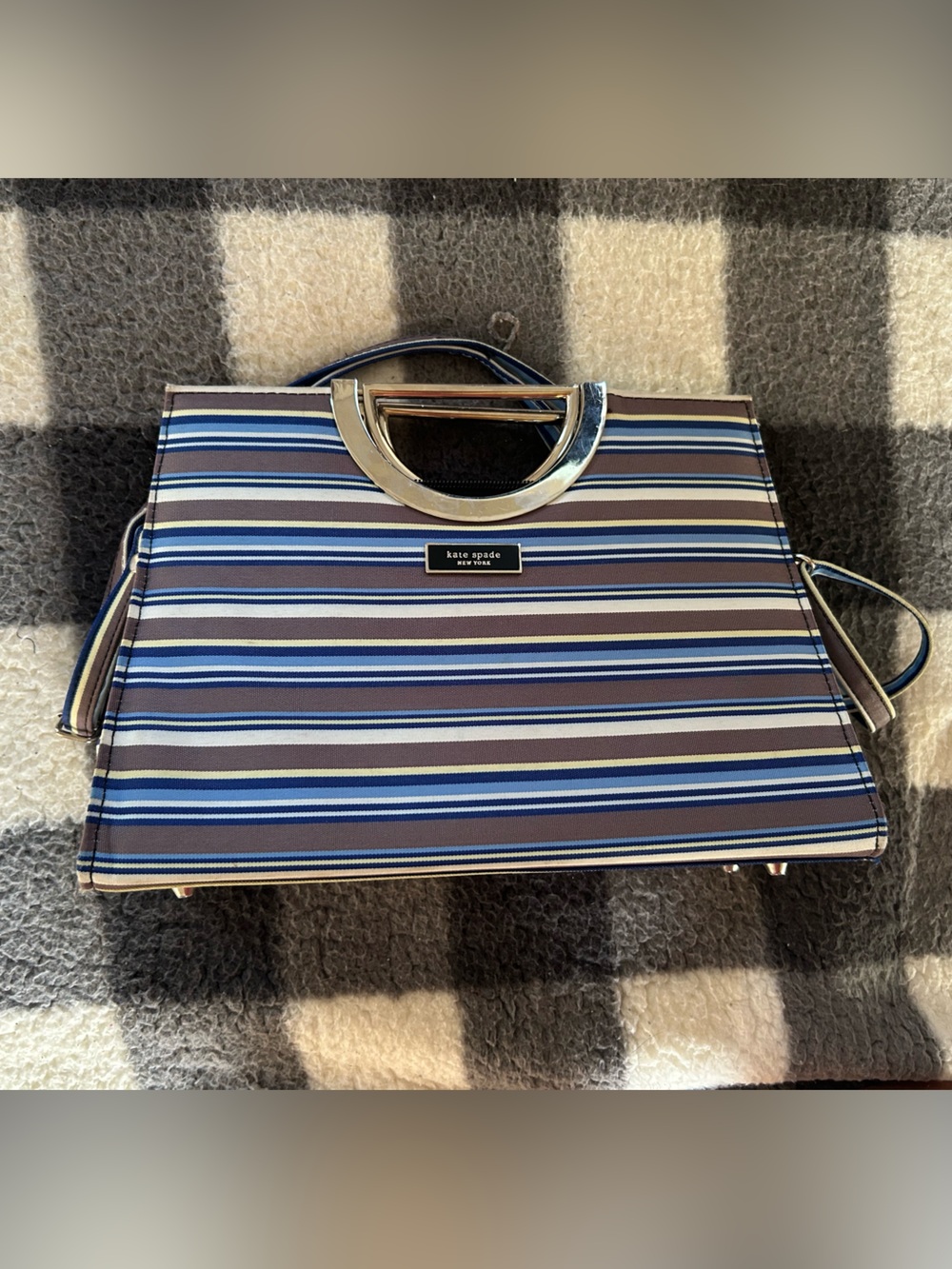 Vintage Kate Spade Multicolored Striped Handbag